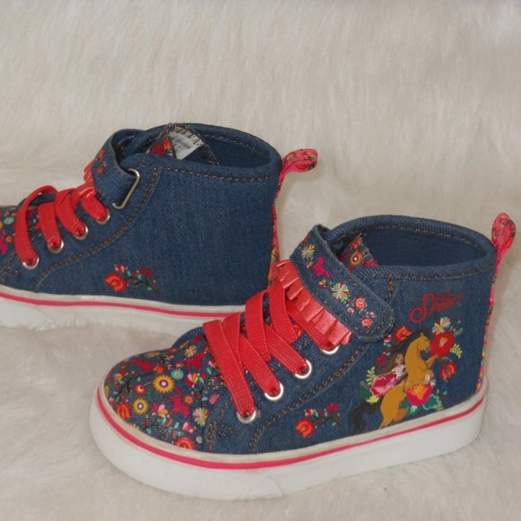 SPIRIT UNTAMED MULTI-COLOR DENIM SNEAKERS SIZE 9 MEDIUM - Picture 6 of 7